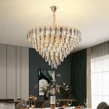 Итальянская хрустальная люстра, роскошный светильник для домашнего декора, современный простой Круглый подвесной светильник для гостиной и столовой