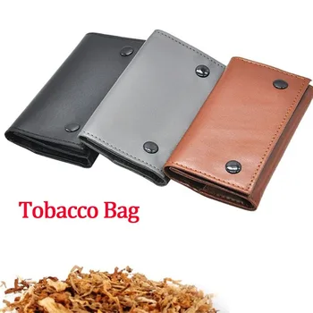Портативный мешочек для табака, новый легкий чехол из искусственной кожи, однотонный 3-слойный складной держатель для визитных карточек, женский