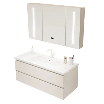 Шкаф для ванной комнаты, керамический шкаф для умывальника из массива дерева, Боковое хранилище, раковина для ванной комнаты, умывальник
